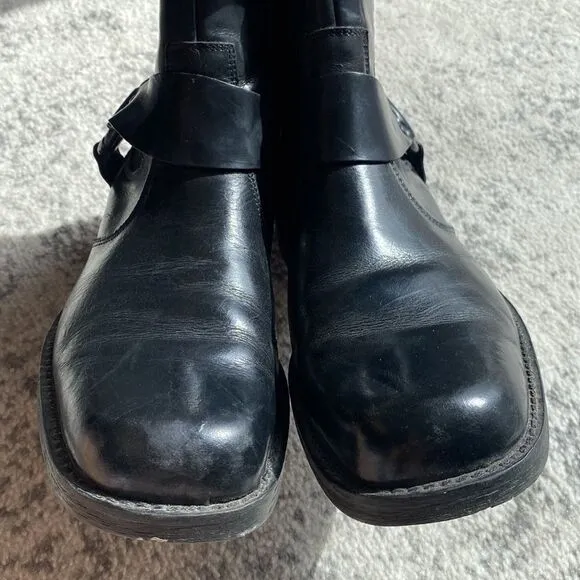Natha Studio Lavorazione Artigiana Motorcycle Biker Boots Size 9 EUC