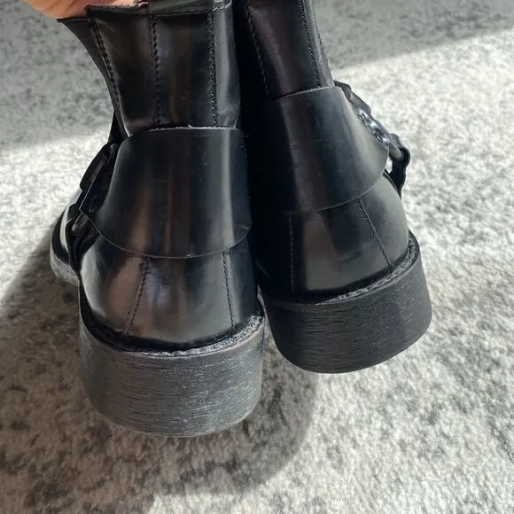 Natha Studio Lavorazione Artigiana Motorcycle Biker Boots Size 9 EUC