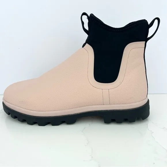 Native Ankle Rain Boots Bootie Shoe  Weather Mud Chelsea Pink NWOT Women Size 8*