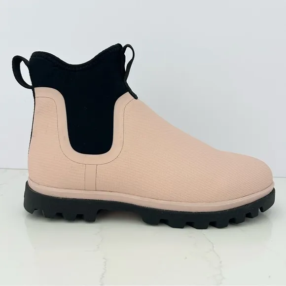 Native Ankle Rain Boots Bootie Shoe  Weather Mud Chelsea Pink NWOT Women Size 8*