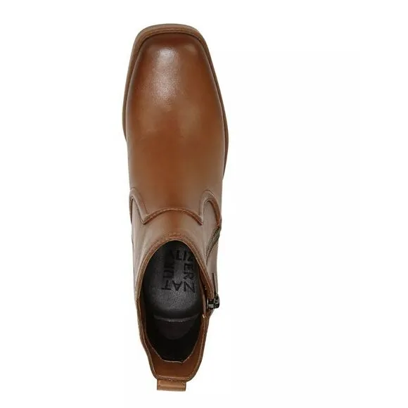 Naturalizer Emmy Block Heel Bootie in English Tea Leather