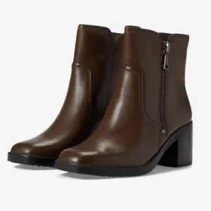 Naturalizer Emmy Block Heel Bootie in Mink Leather