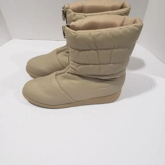 Naturalizer Front Zip Rain Ankle Puffer Boots 10