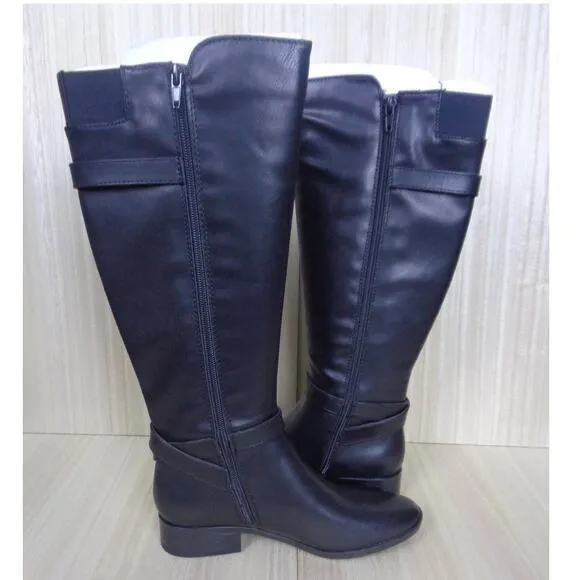 Naturalizer Sahara Black Knee High Boots Faux‎ Leather Womens Size 5.5