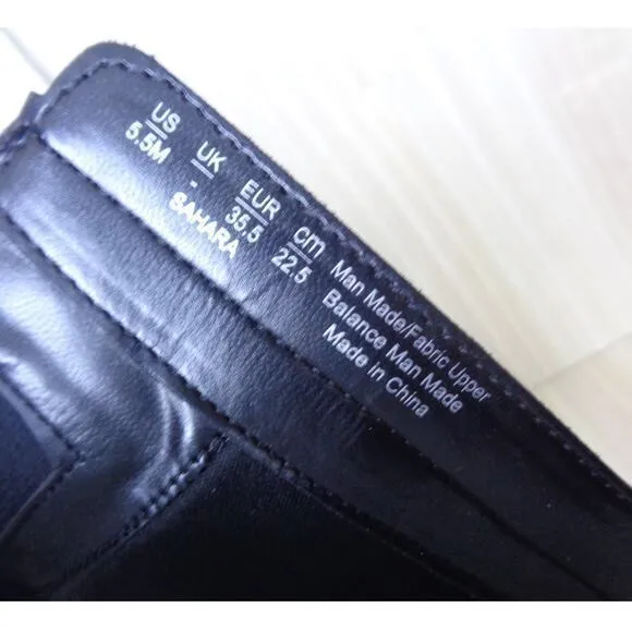Naturalizer Sahara Black Knee High Boots Faux‎ Leather Womens Size 5.5