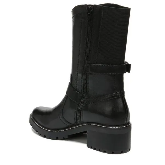 NATURALIZER TALON WOMENS LEATHER MOTORCYCLE MID-CALF BOOTS