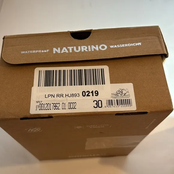 Naturino Boys waterproof Velcro Strap Shoes 12 Blue NWT