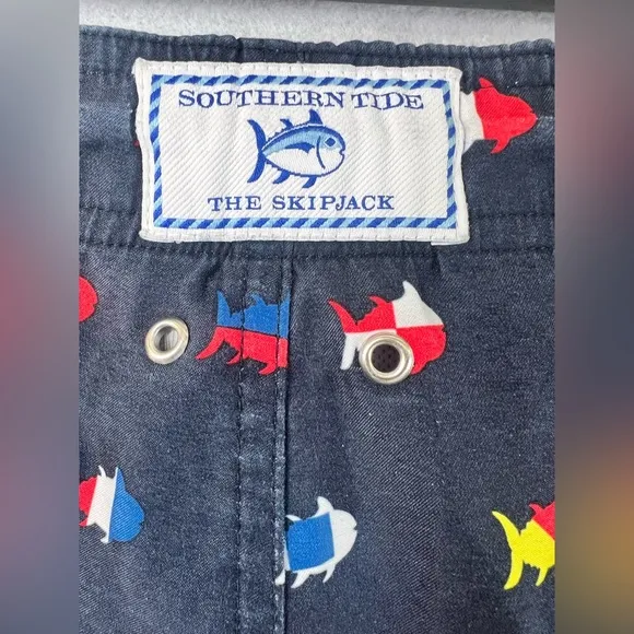 Nautical Flag Swim Trunk Yacht‎ Blue by Southern Tide XXL 6 In Inseam H15