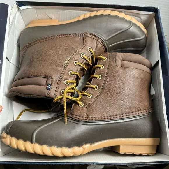 NAUTICA Mens Duck Boots Waterproof Shell Insulated Snow &amp; Rain Size 12 NEW H53