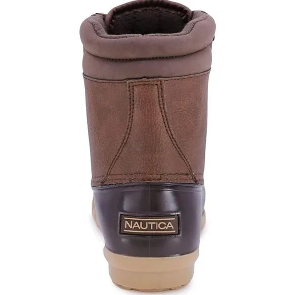 NAUTICA Mens Duck Boots Waterproof Shell Insulated Snow &amp; Rain Size 12 NEW H53