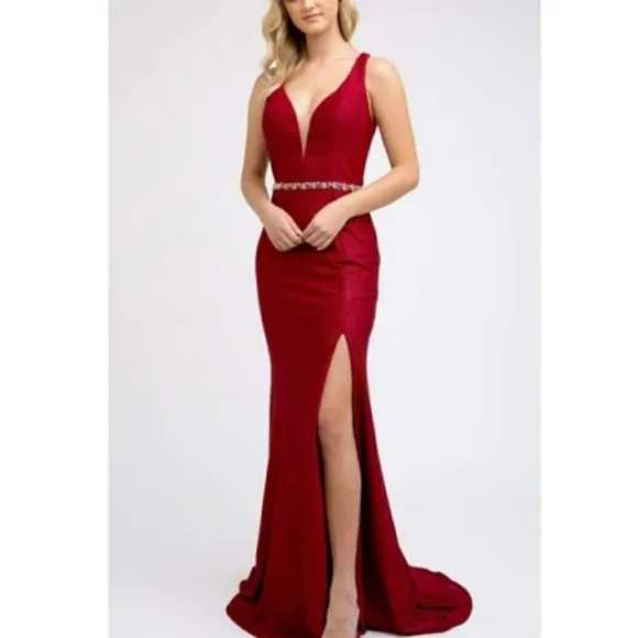 Navy,rose gold, burgundy, fitted open back dress