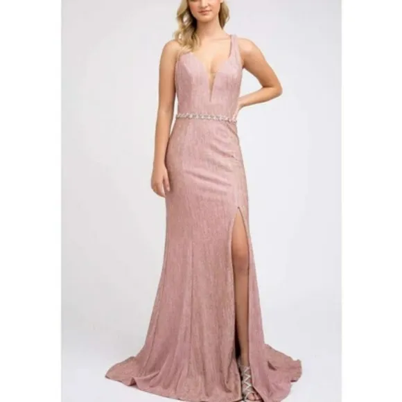 Navy,rose gold, burgundy, fitted open back dress