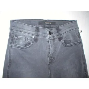 New $228 J Brand Jeans Bree Dark Gray Skinny Night Bird 24 Womens Crop High