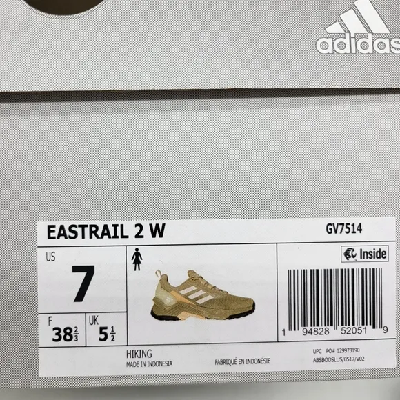 New adidas Eastrail 2.0 'Beige Tone Pulse Amber' Women's Hiking Shoes Size 7