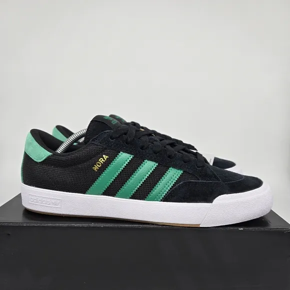 New adidas Nora 'Black Court Green' Men's Suede Shoes Size 11.5