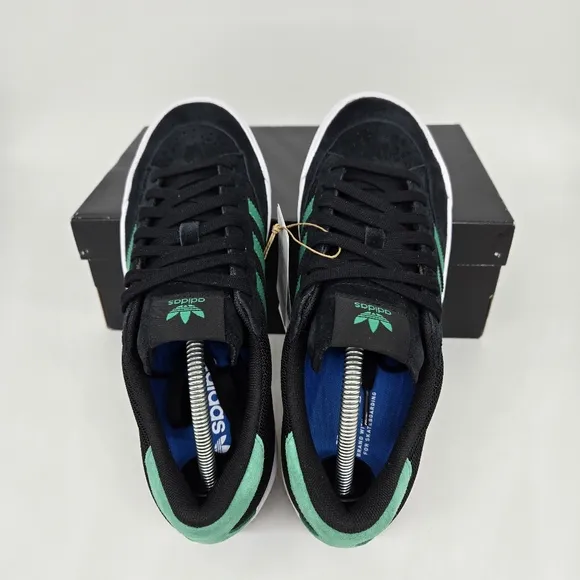 New adidas Nora 'Black Court Green' Men's Suede Shoes Size 11.5