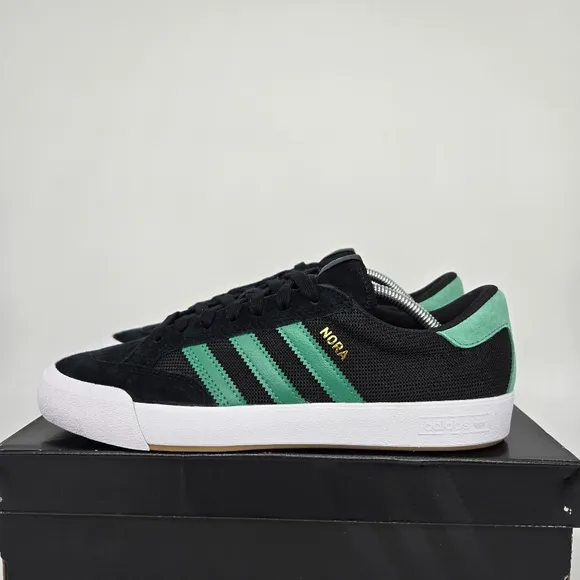 New adidas Nora 'Black Court Green' Men's Suede Shoes Size 11.5