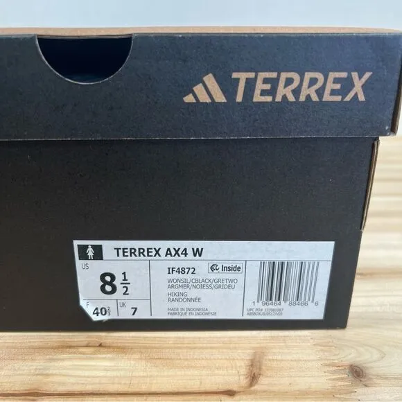 NEW Adidas Terrex AX4 hiking shoes trial running womens 8.5 wonder silver black