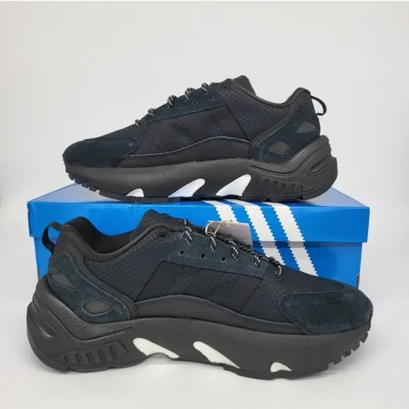 New adidas ZX 22 Boost Black White Men's Running Shoes Size 10.5