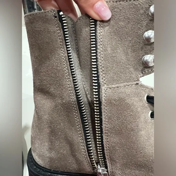New All Saints Dusty Suede Combat Boots