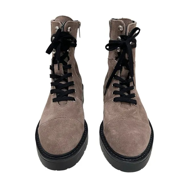 New All Saints Dusty Suede Combat Boots