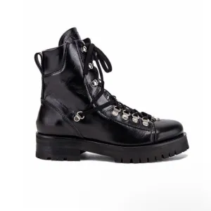 New All Saints Franks Lace up boots black leather