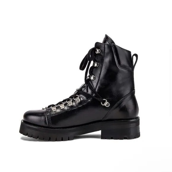 New All Saints Franks Lace up boots black leather