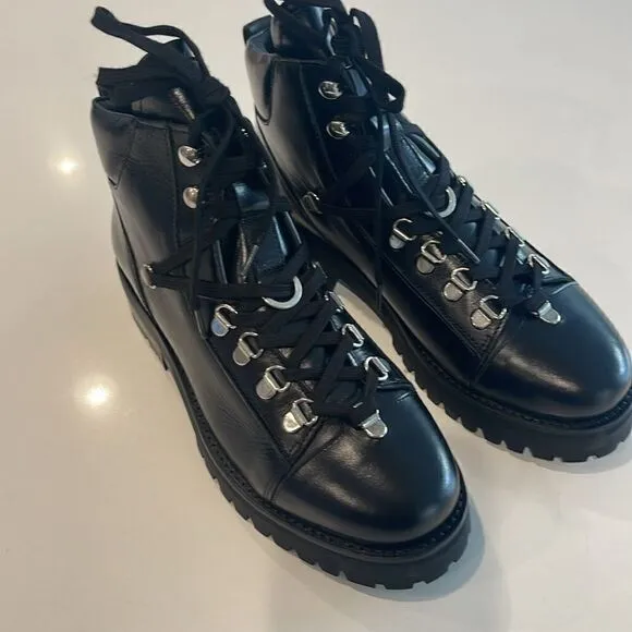 New All Saints Franks Lace up boots black leather