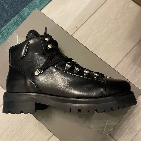 New All Saints Franks Lace up boots black leather