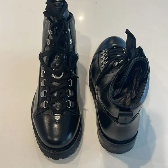 New All Saints Franks Lace up boots black leather