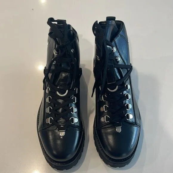 New All Saints Franks Lace up boots black leather