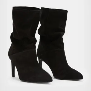 NEW! All Saints Orlana Black Suede Slouch Boots Size 40