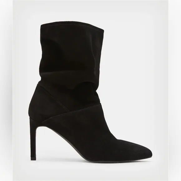 NEW! All Saints Orlana Black Suede Slouch Boots Size 40