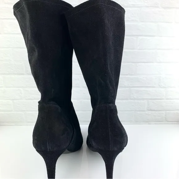 NEW! All Saints Orlana Black Suede Slouch Boots Size 40