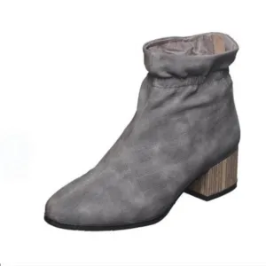 New Antelope Gigi Gray Leather Ankle Boots