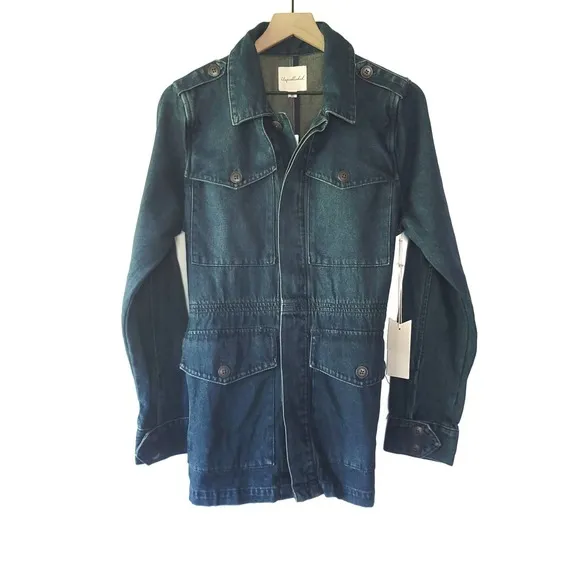 NEW Anthropologie Morgan Utility Denim Jacket- Large (runs small)