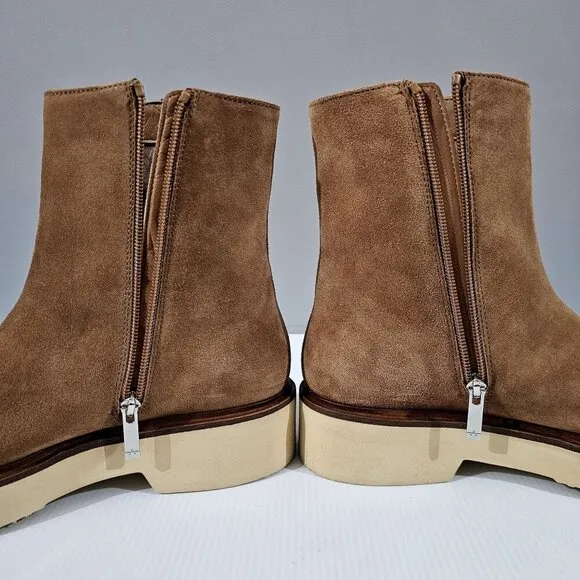 NEW Aquatalia Maddie Platform Bootie Water Resistant Brown Suede Size 10