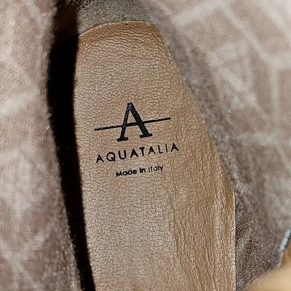 NEW Aquatalia Maddie Platform Bootie Water Resistant Brown Suede Size 10