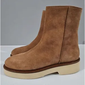 NEW Aquatalia Maddie Platform Bootie Water Resistant Brown Suede Size 10