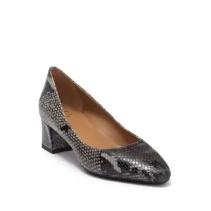 NEW Aquatalia Pasha Embossed Snake Print Pumps Block Heels‎