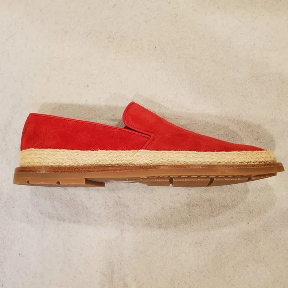 New Aquatalia Zayn Suede Loafer Red Size10.5 Shoes