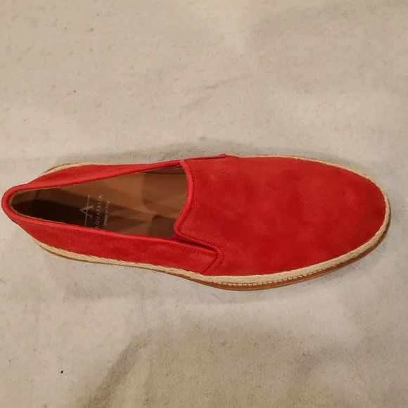New Aquatalia Zayn Suede Loafer Red Size10.5 Shoes