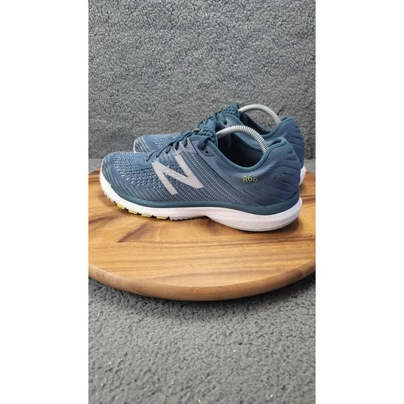 New Balance 860 v10 Shoes Blue Gray Mens Size 11.5 W Running Sneakers Athletic