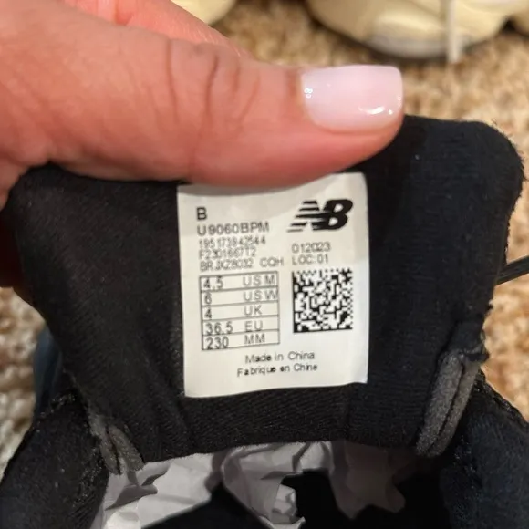 New Balance Black and White Athletic Shoes