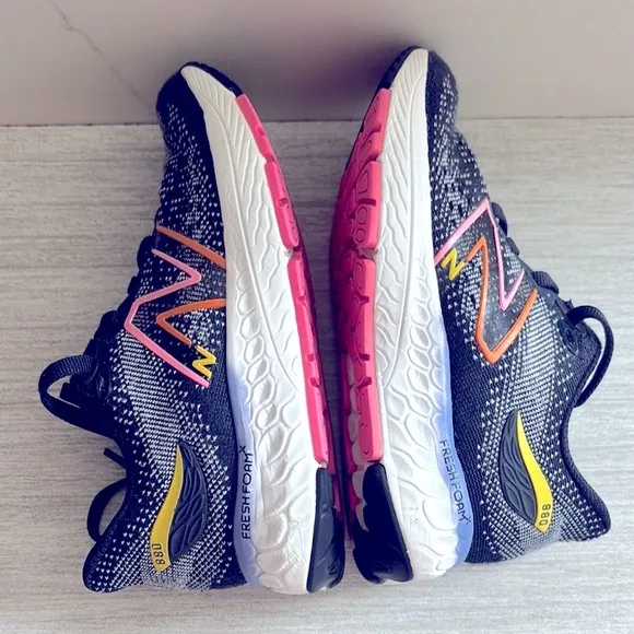 New Balance Kids' Black and Pink Running Shoes