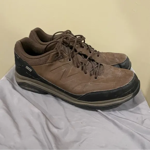 New Balance MW1300DD Mens Brown Leather Waterproof Trail Hiking Shoes US 14 4E