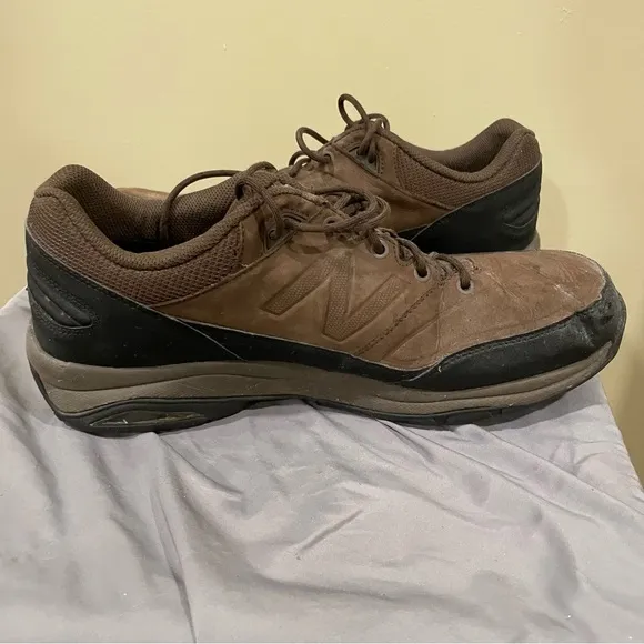 New Balance MW1300DD Mens Brown Leather Waterproof Trail Hiking Shoes US 14 4E