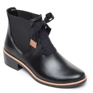 New Bernardo Lacey Rain Boots Womens Black Color Casual size 8-9 Ankle Booties