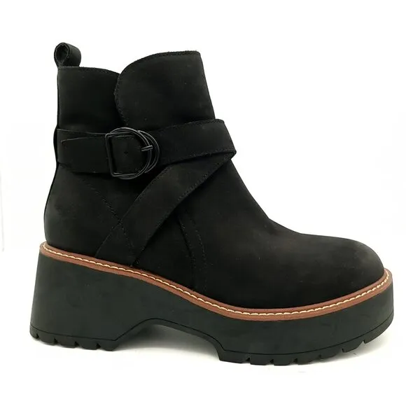 NEW Blondo Giovani Boots Womens 10 Suede Platform Retro Vibes Dark Academia