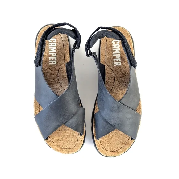 NEW Camper Oruga Lug Sole Adjustable Sandal Black Size 9 (39)